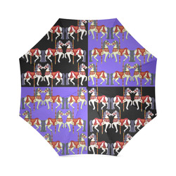 patchwork carousel ponies Foldable Umbrella (Model U01)