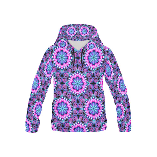 Mandala shades of pink kids All Over Print Hoodie for Kid (USA Size) (Model H13)