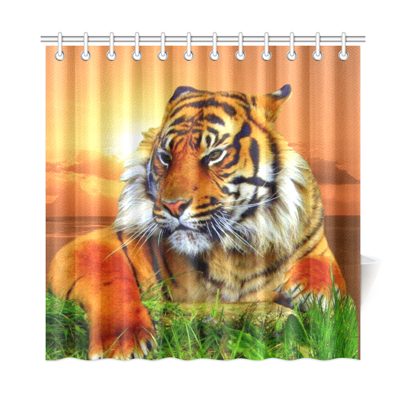 Sumatran Tiger Shower Curtain 72"x72"