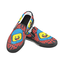 Spaceship Spaceship Slip-on Canvas Shoes for Kid (Model 019)