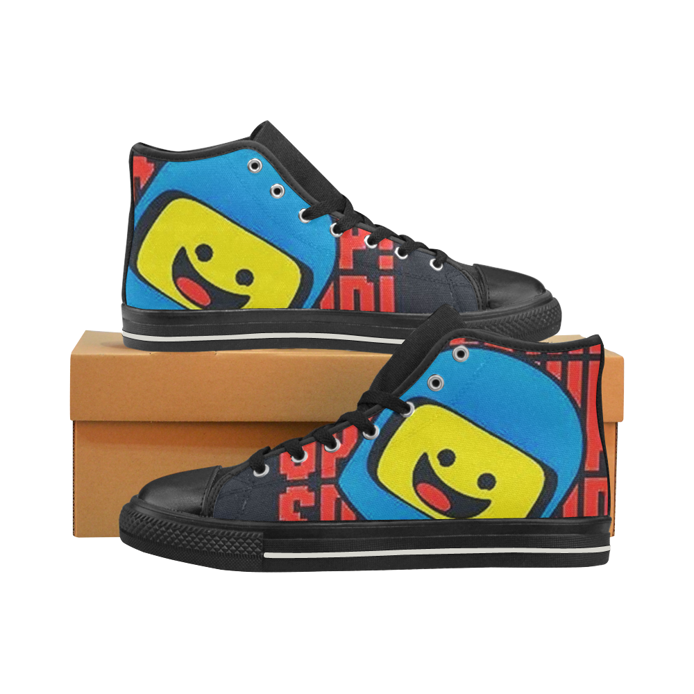 Spaceship Spaceship High Top Canvas Shoes for Kid (Model 017)