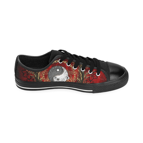 The sign ying and yang Men's Classic Canvas Shoes/Large Size (Model 018)