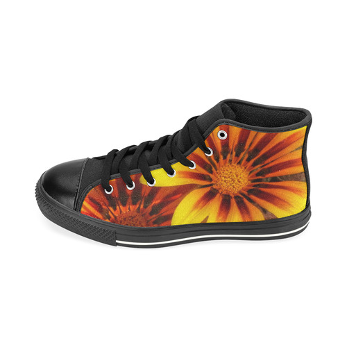 sunflower High Top Canvas Shoes for Kid (Model 017)