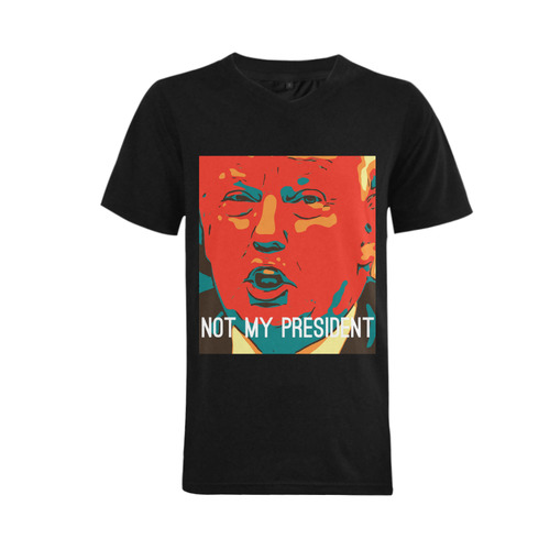 Trump Not My President Men's V-Neck T-shirt  Big Size(USA Size) (Model T10)