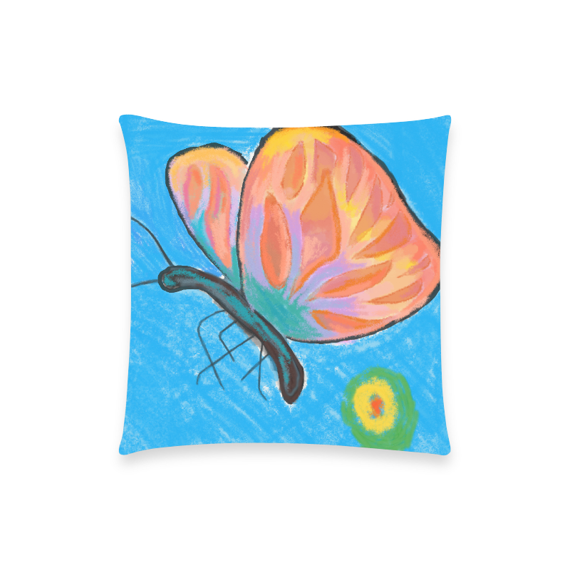 Butterfly Custom  Pillow Case 18"x18" (one side) No Zipper