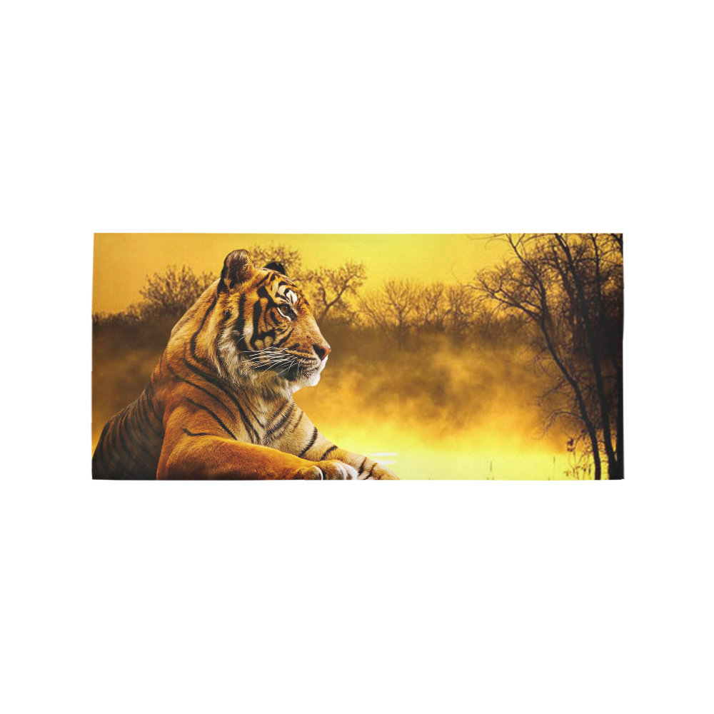 Tiger and Sunset Area Rug 7'x3'3''