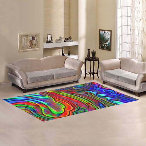 Hot hot Summer 7B by JamColors Area Rug 7'x3'3''
