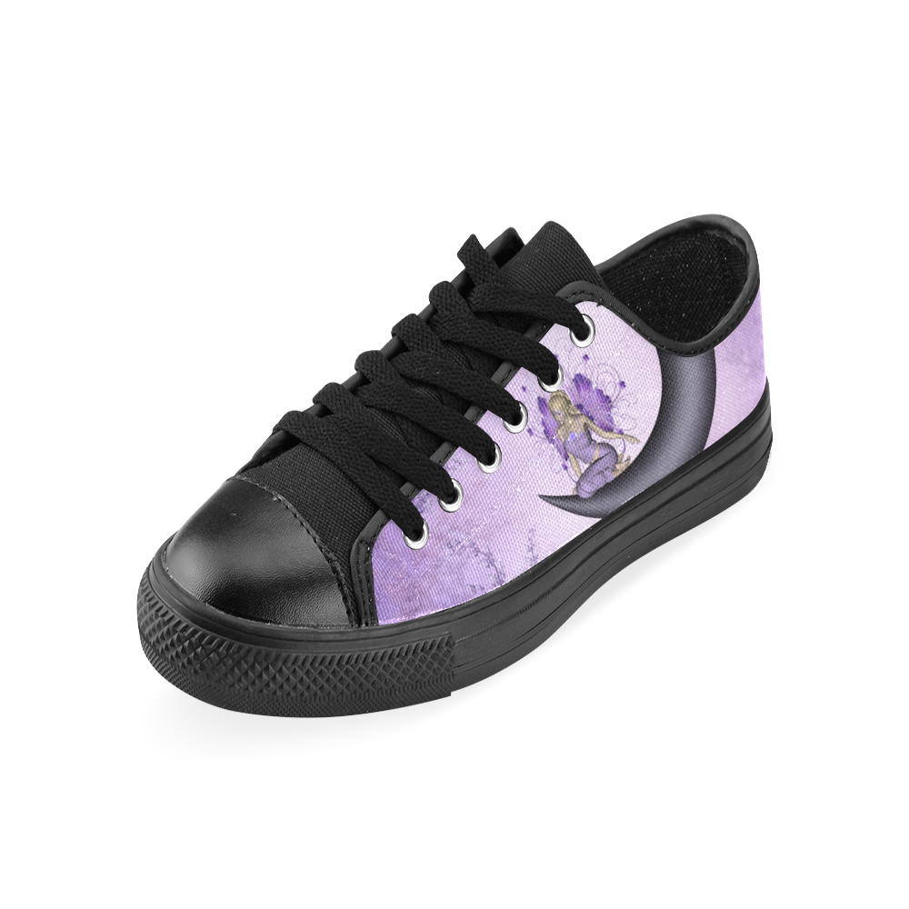Wonderful fairy on the moon Men's Classic Canvas Shoes/Large Size (Model 018)