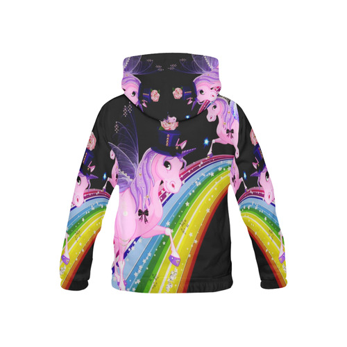 unicorns and rainbows - kids All Over Print Hoodie for Kid (USA Size) (Model H13)