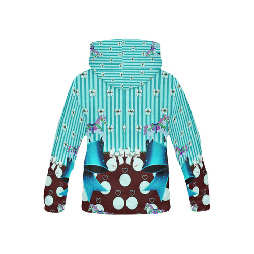 ponies and bows - kids All Over Print Hoodie for Kid (USA Size) (Model H13)