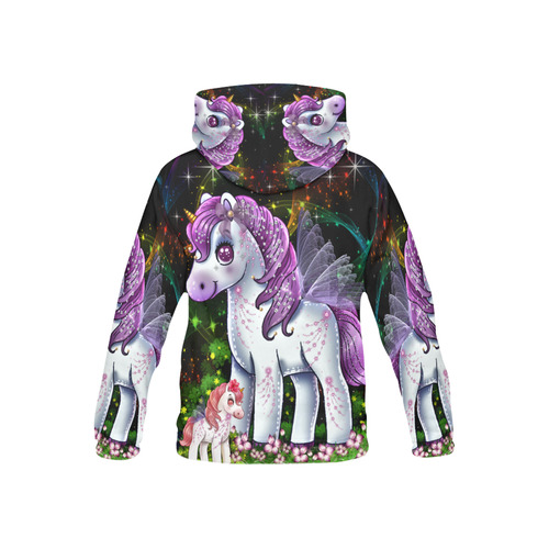 mumma and baby unicorn - kids All Over Print Hoodie for Kid (USA Size) (Model H13)