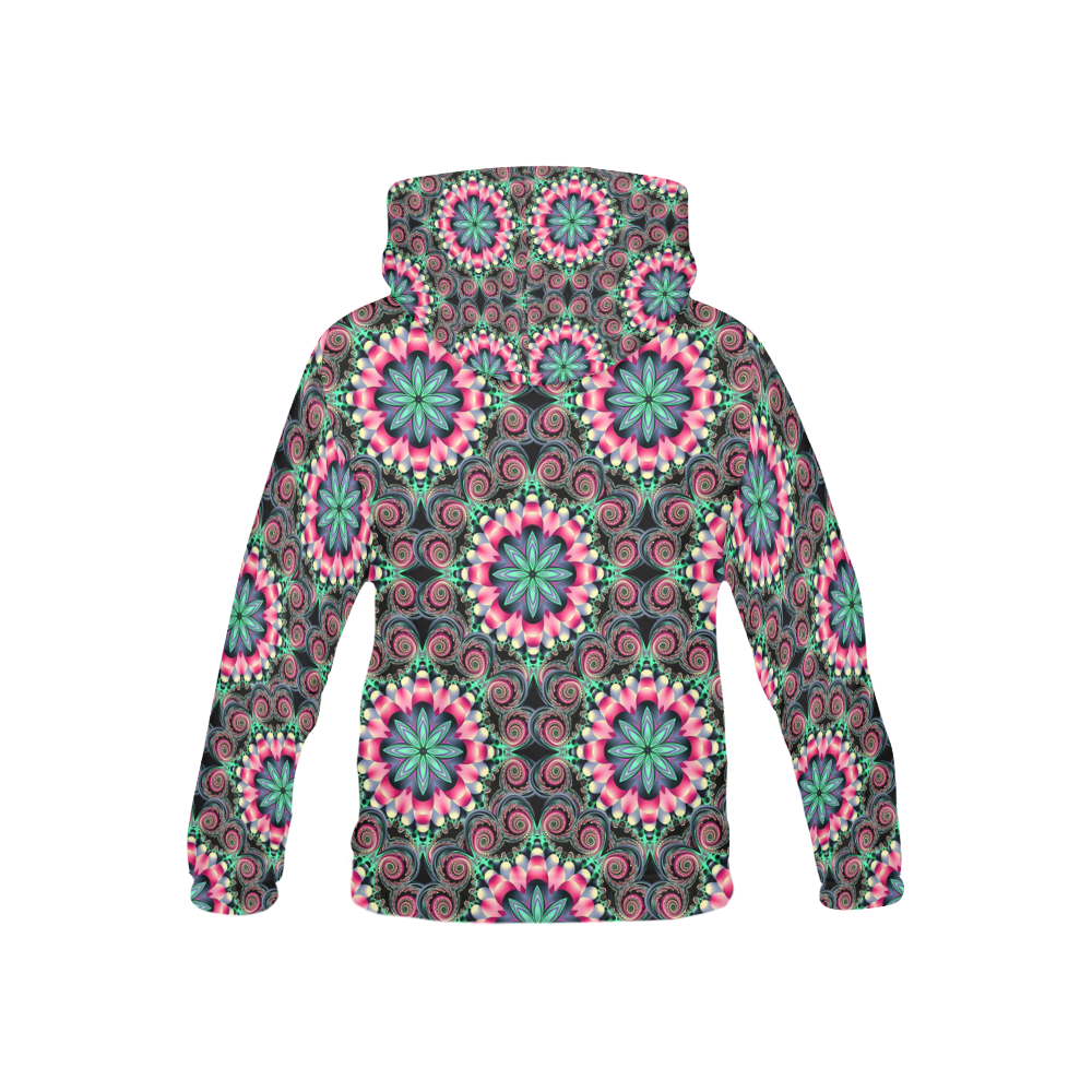mandala shades of green kids All Over Print Hoodie for Kid (USA Size) (Model H13)