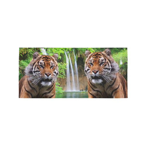 Tiger and Waterfall Area Rug 7'x3'3''