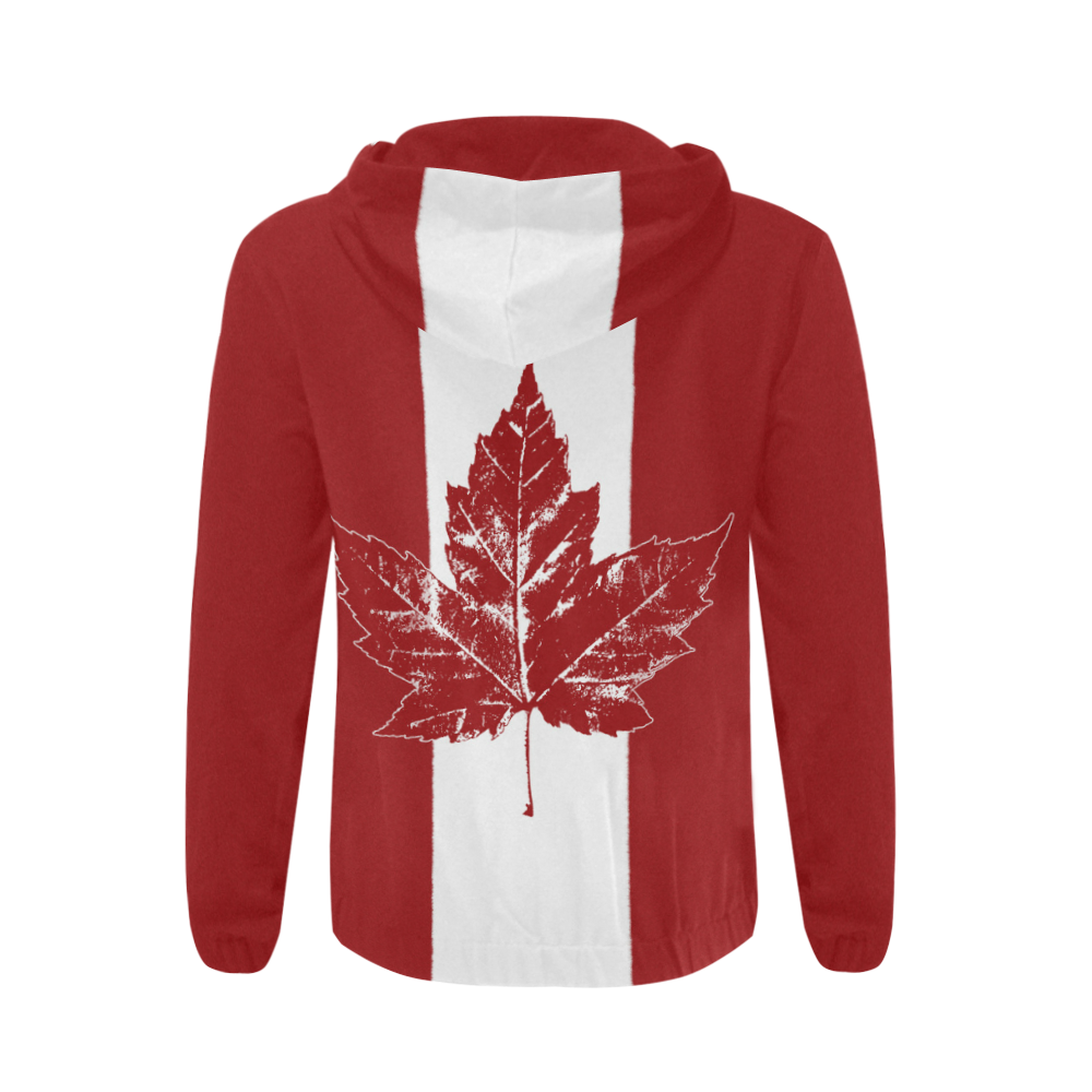 Cool Canada Hoodie Canada Kangaroo Jackets All Over Print Full Zip Hoodie for Men (Model H14)