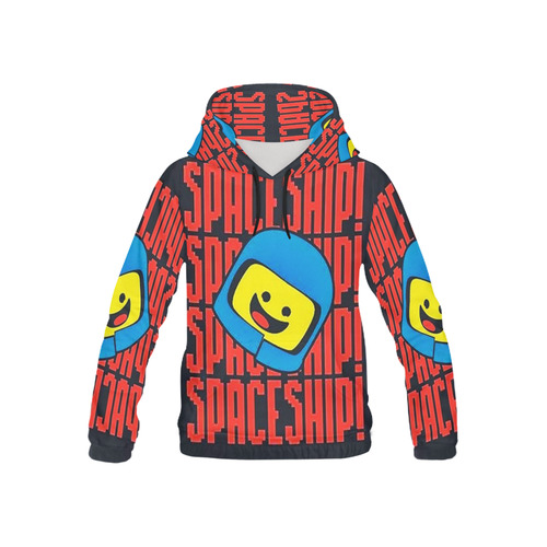 Spaceship Spaceship All Over Print Hoodie for Kid (USA Size) (Model H13)