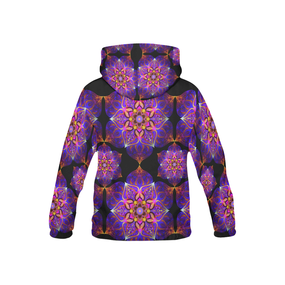 Tessellated stars kids purple power All Over Print Hoodie for Kid (USA Size) (Model H13)