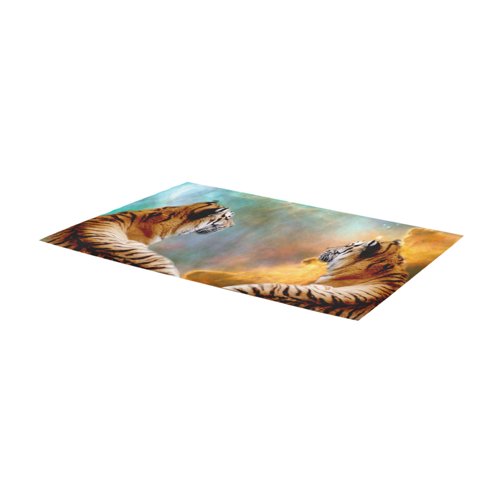 Tiger and Nebula Area Rug 7'x3'3''