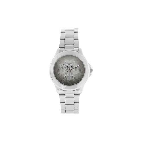 Cute owl, mandala design Unisex Stainless Steel Watch(Model 103)