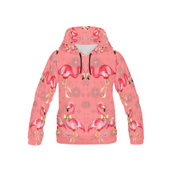 pink flamingo - kids All Over Print Hoodie for Kid (USA Size) (Model H13)