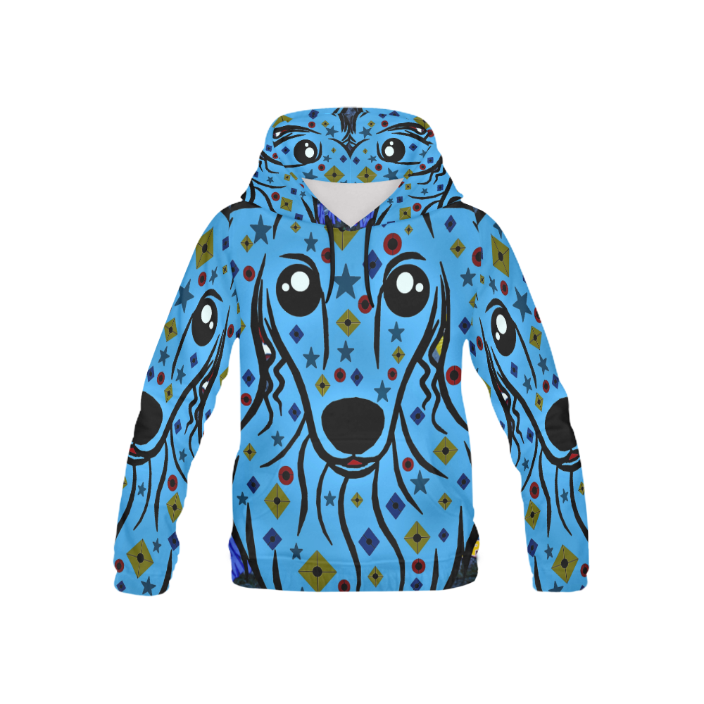 doodled dog 1 kids All Over Print Hoodie for Kid (USA Size) (Model H13)