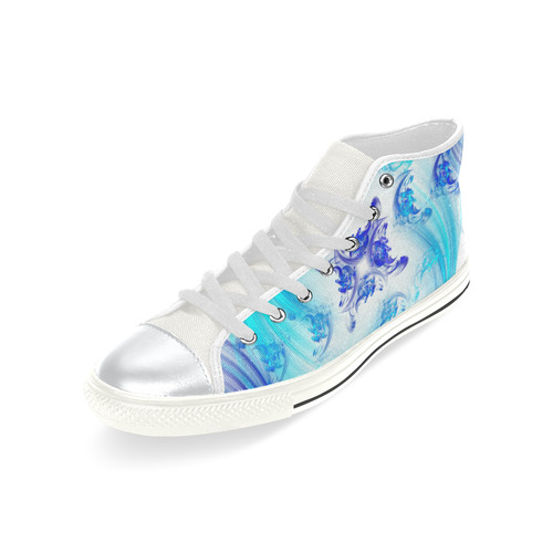 Summer_ice_flower High Top Canvas Shoes for Kid (Model 017)