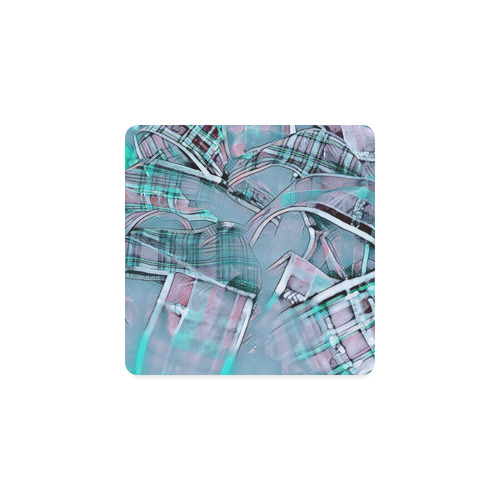 another modern moment, aqua by FeelGood Square Coaster