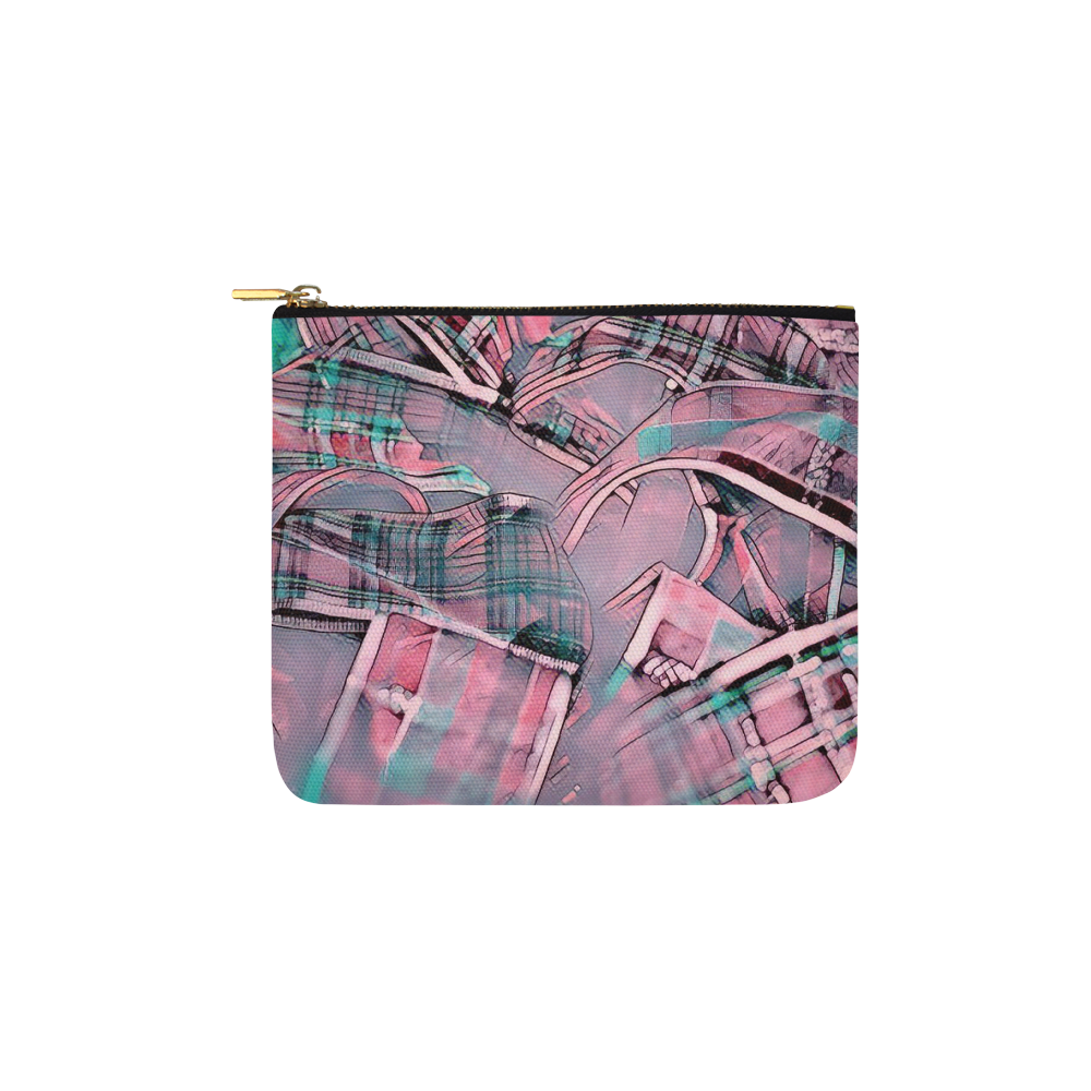 another modern moment, pink by FeelGood Carry-All Pouch 6''x5''