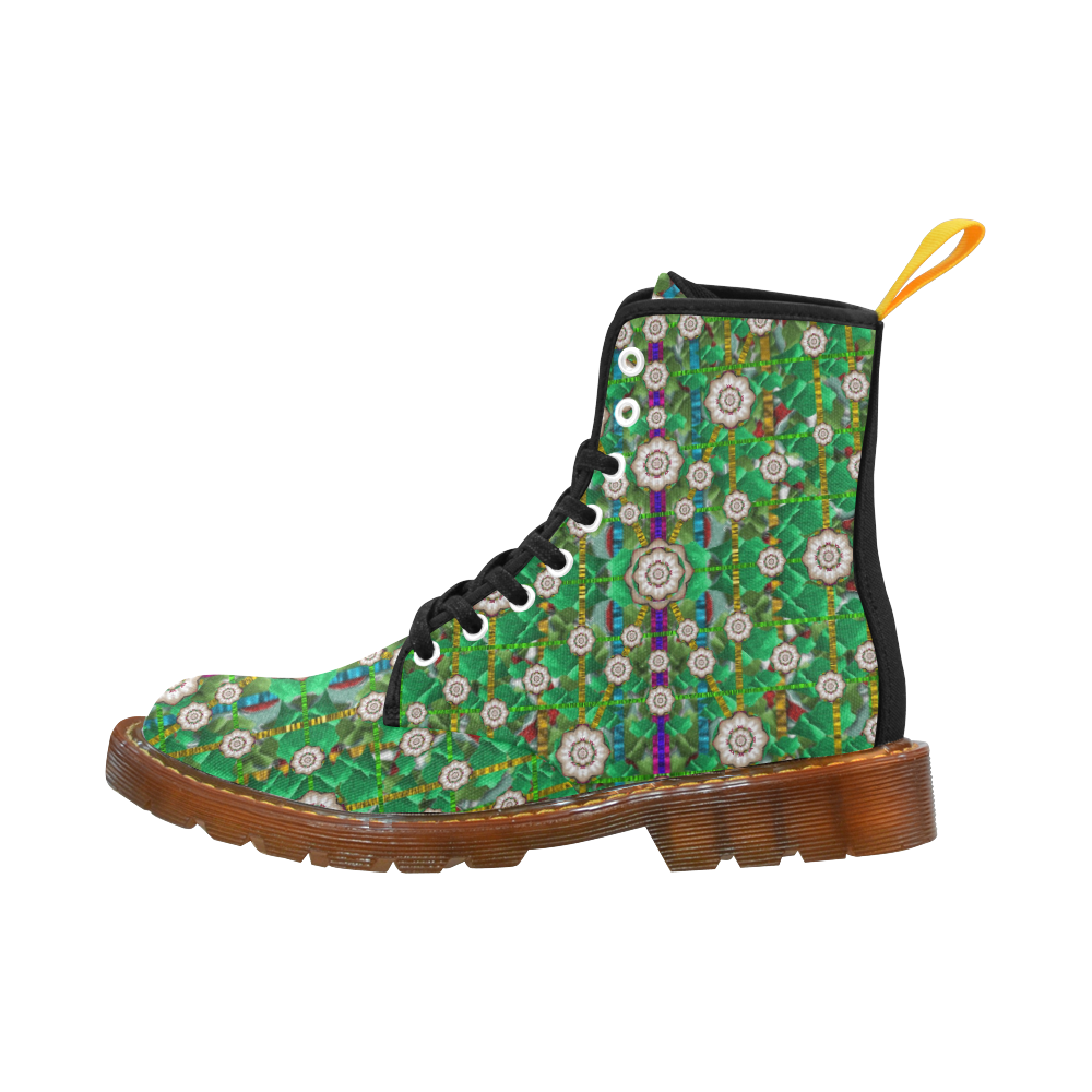 pearl flowers in the glowing forest Martin Boots For Women Model 1203H