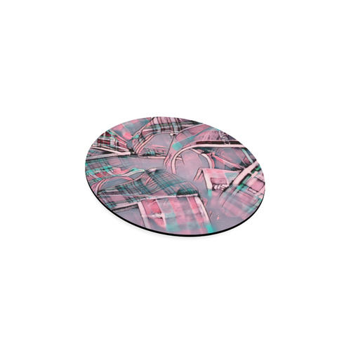 another modern moment, pink by FeelGood Round Coaster