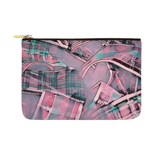 another modern moment, pink by FeelGood Carry-All Pouch 12.5''x8.5''