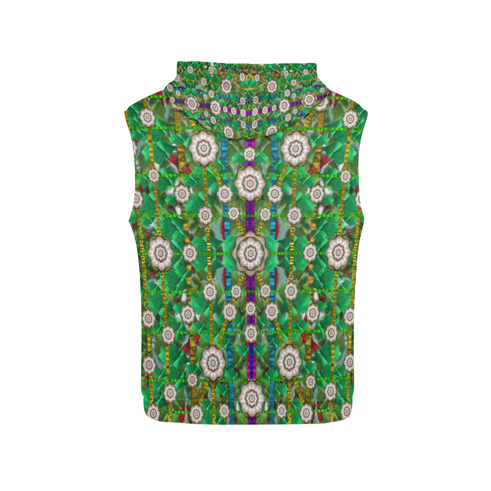 pearl flowers in the glowing forest All Over Print Sleeveless Hoodie for Men (Model H15)