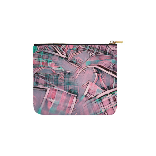 another modern moment, pink by FeelGood Carry-All Pouch 6''x5''