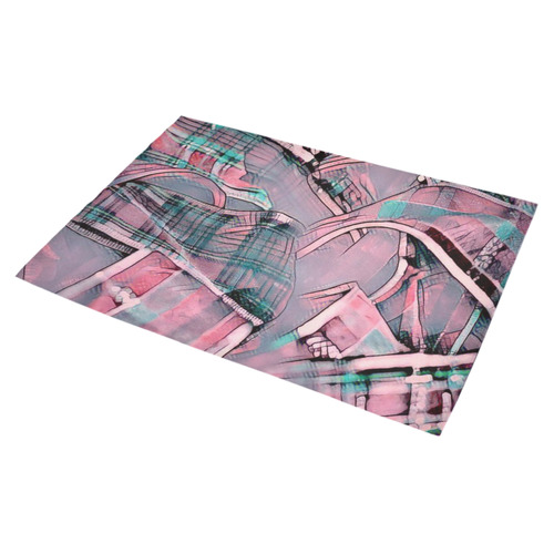 another modern moment, pink by FeelGood Azalea Doormat 30" x 18" (Sponge Material)