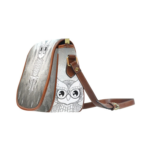 Cute owl, mandala design Saddle Bag/Small (Model 1649) Full Customization