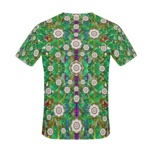 pearl flowers in the glowing forest All Over Print T-Shirt for Men (USA Size) (Model T40)