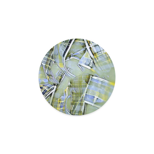 another modern moment, yellow by FeelGood Round Coaster