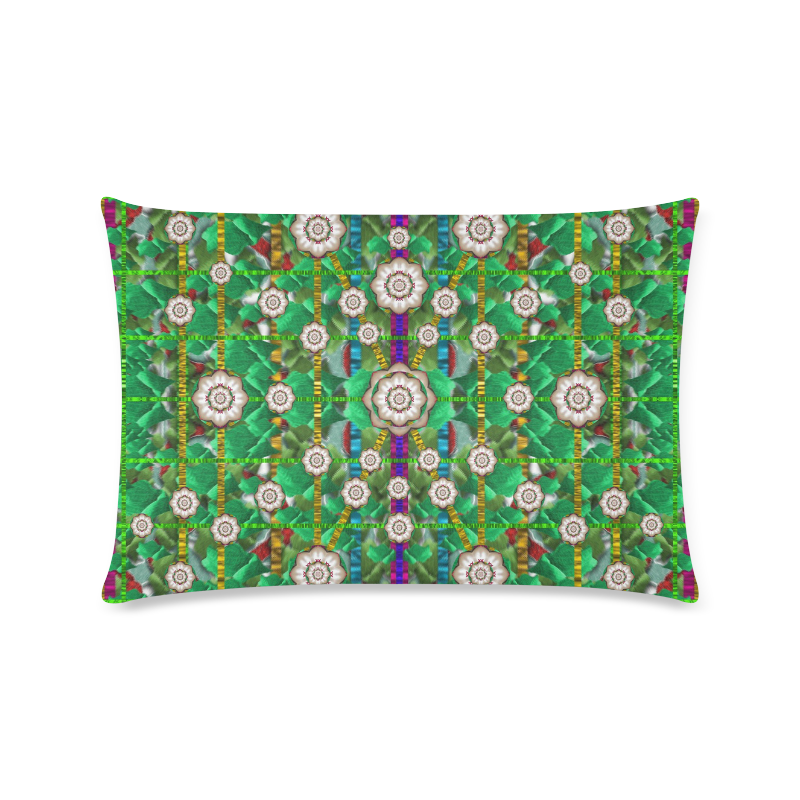 pearl flowers in the glowing forest Custom Zippered Pillow Case 16"x24"(Twin Sides)