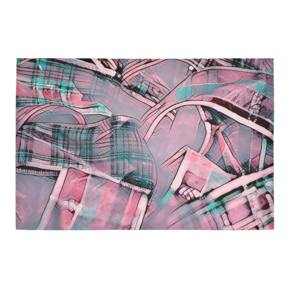another modern moment, pink by FeelGood Azalea Doormat 24" x 16" (Sponge Material)