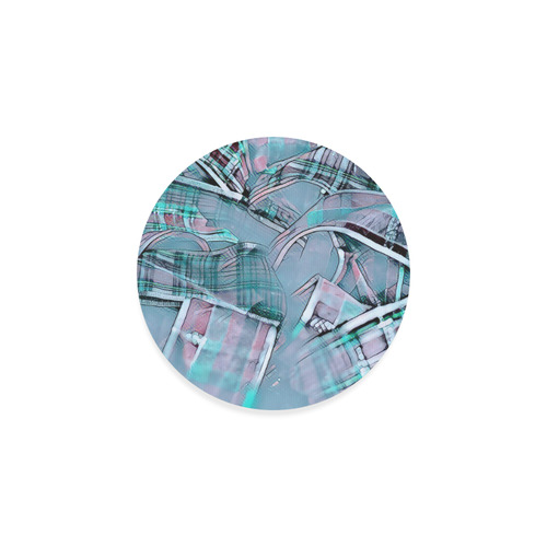 another modern moment, aqua by FeelGood Round Coaster