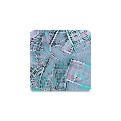another modern moment, aqua by FeelGood Square Coaster