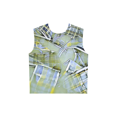 another modern moment, yellow by FeelGood All Over Print Sleeveless Hoodie for Women (Model H15)
