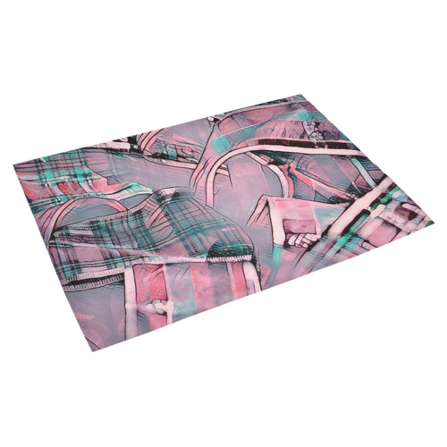 another modern moment, pink by FeelGood Azalea Doormat 30" x 18" (Sponge Material)