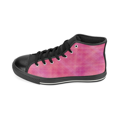 schoolgirlpink High Top Canvas Shoes for Kid (Model 017)