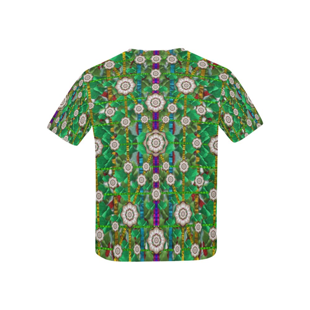 pearl flowers in the glowing forest Kids' All Over Print T-shirt (USA Size) (Model T40)