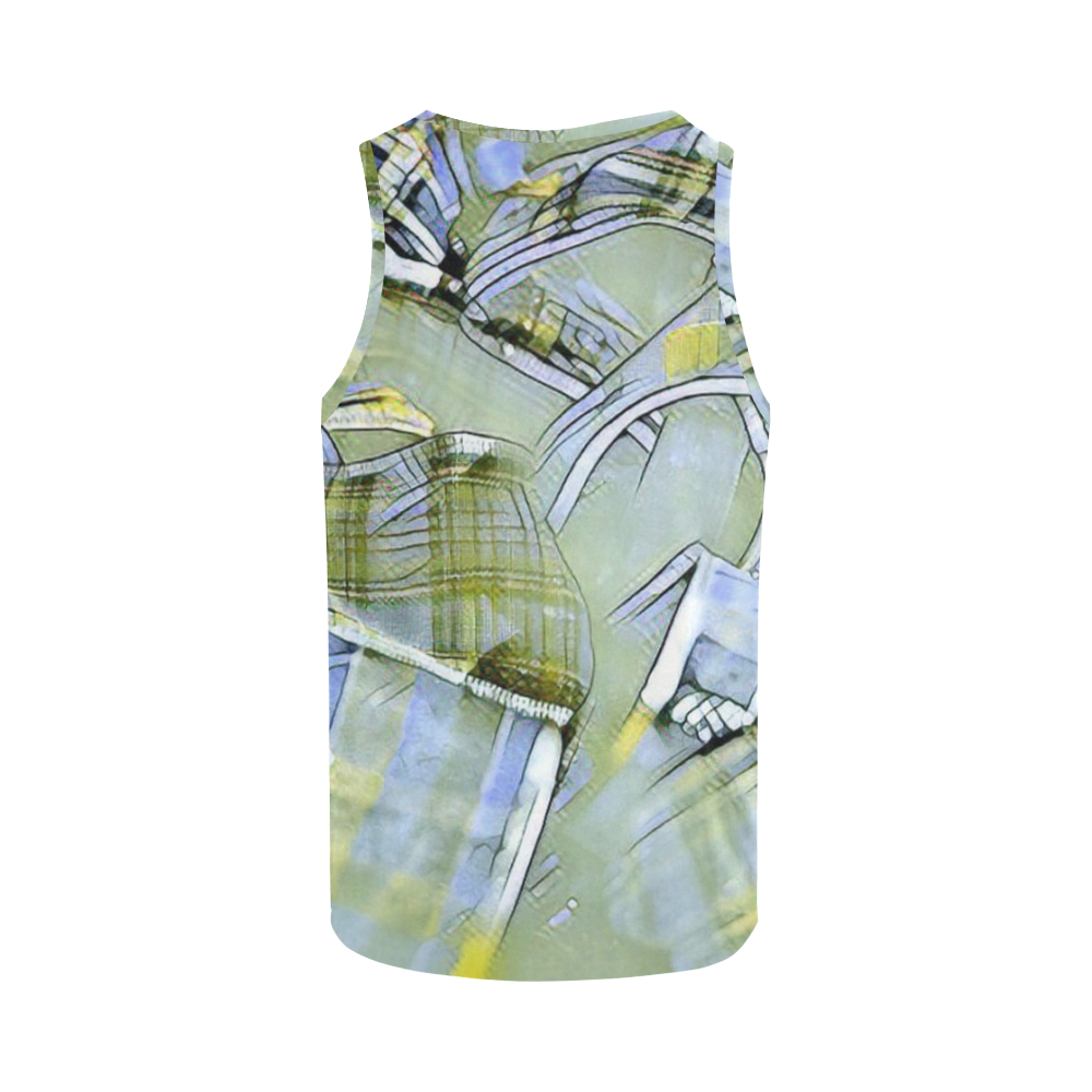 another modern moment, yellow by FeelGood All Over Print Tank Top for Men (Model T43)