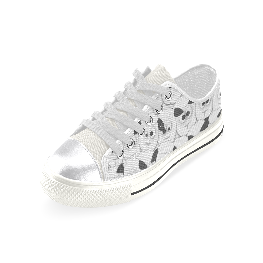 Crazy Herd of Sheep Canvas Women's Shoes/Large Size (Model 018)