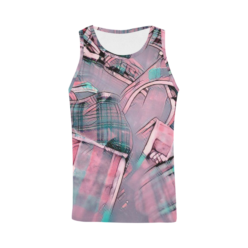 another modern moment, pink by FeelGood All Over Print Tank Top for Men (Model T43)