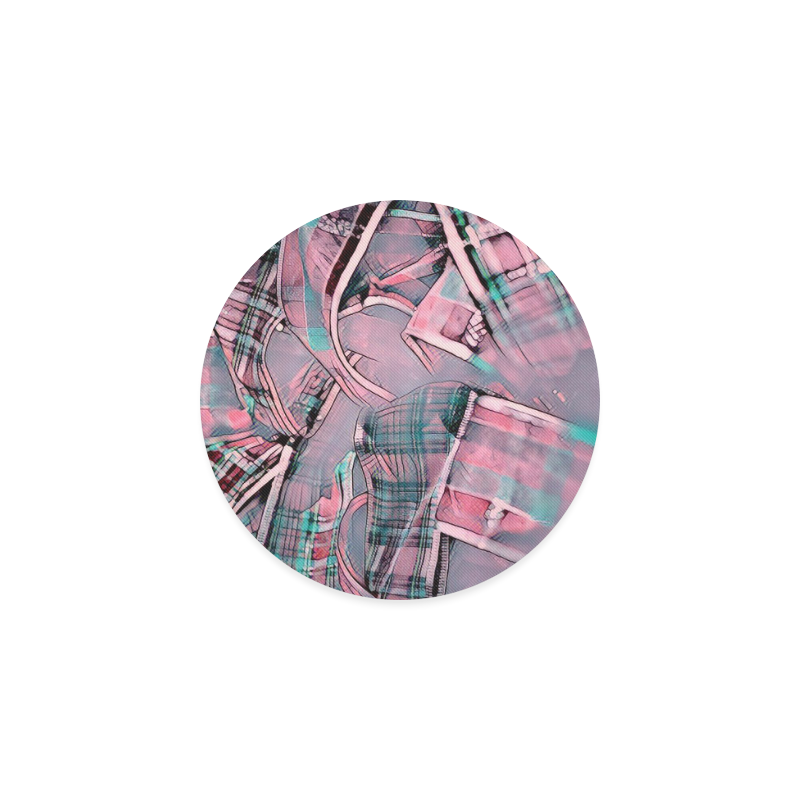 another modern moment, pink by FeelGood Round Coaster