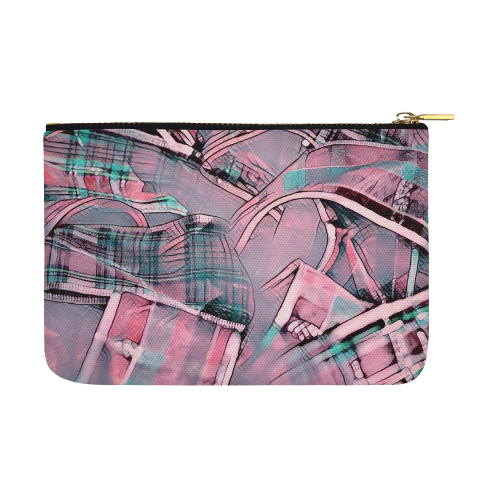 another modern moment, pink by FeelGood Carry-All Pouch 12.5''x8.5''