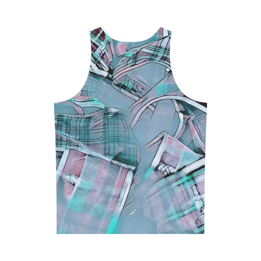 another modern moment, aqua by FeelGood All Over Print Tank Top for Men (Model T43)